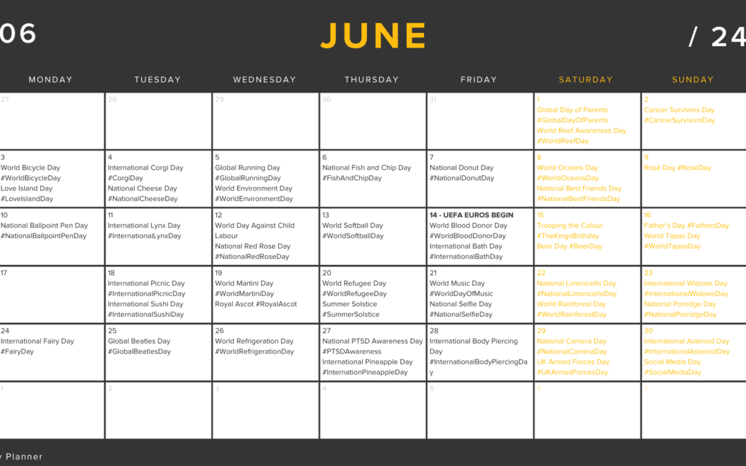 Social Media Calendar 2024: June